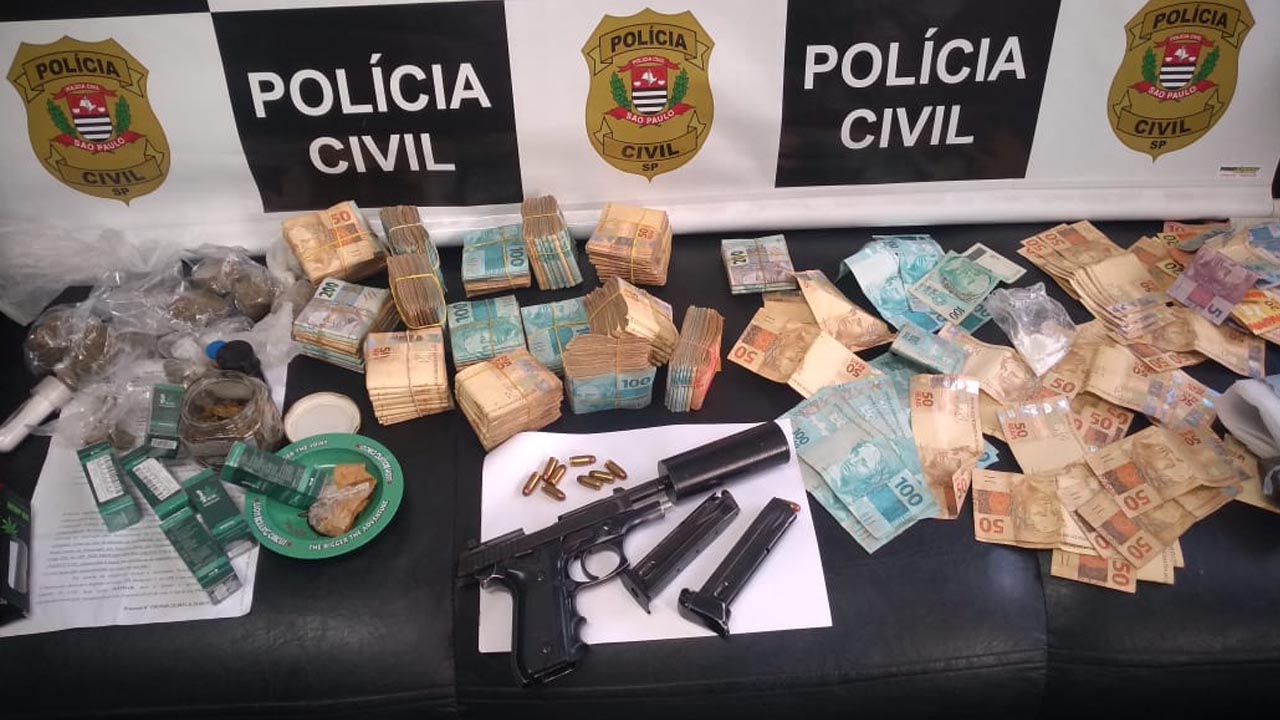 Traficante é preso com mais de R$ 140 mil em dinheiro, arma e drogas no Jardim Paraíso