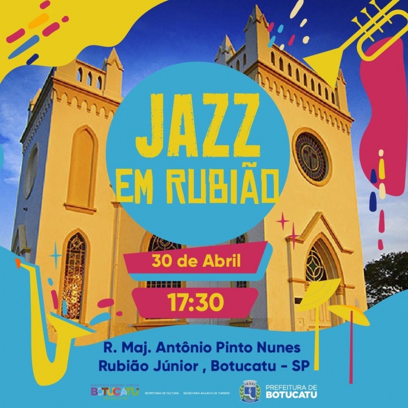 Jazz na Igreja de Rubião Júnior neste sábado, 30
