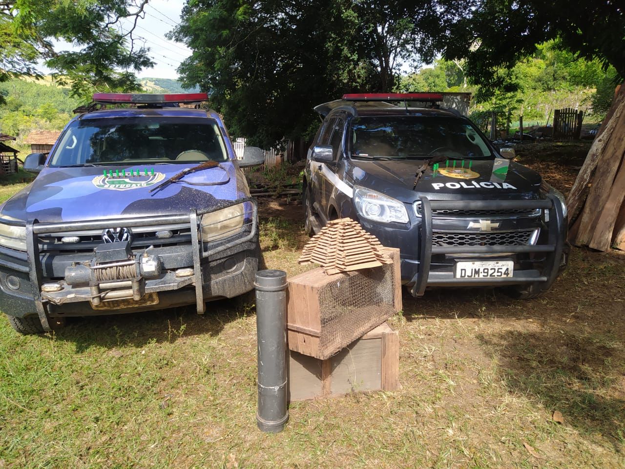 Botucatu: armas, munições e armadilhas para caça são apreendidos pela GCM e Polícia Civil em área rural