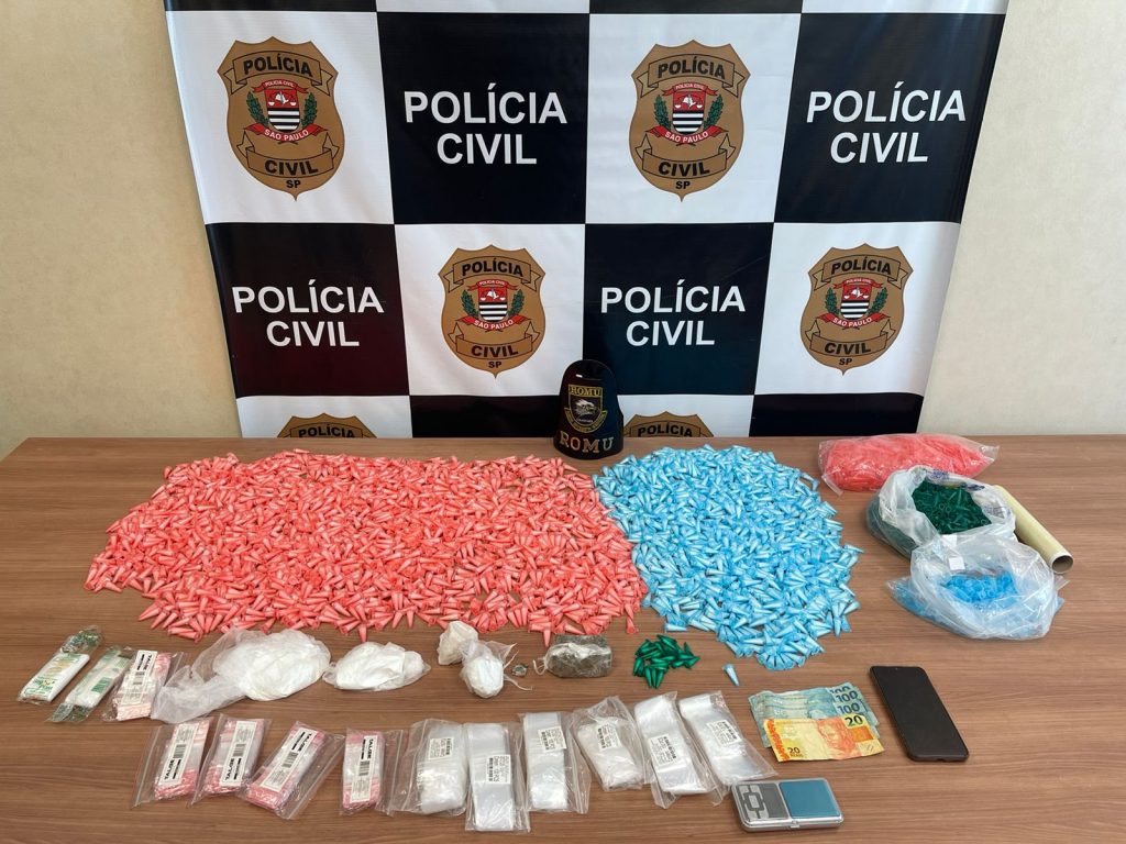 Policia Civil prende homem com milhares de porcoes de drogas em Piracicaba