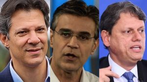 Haddad lidera em SP com 34%; Tarcísio e Garcia empatam em 2º lugar