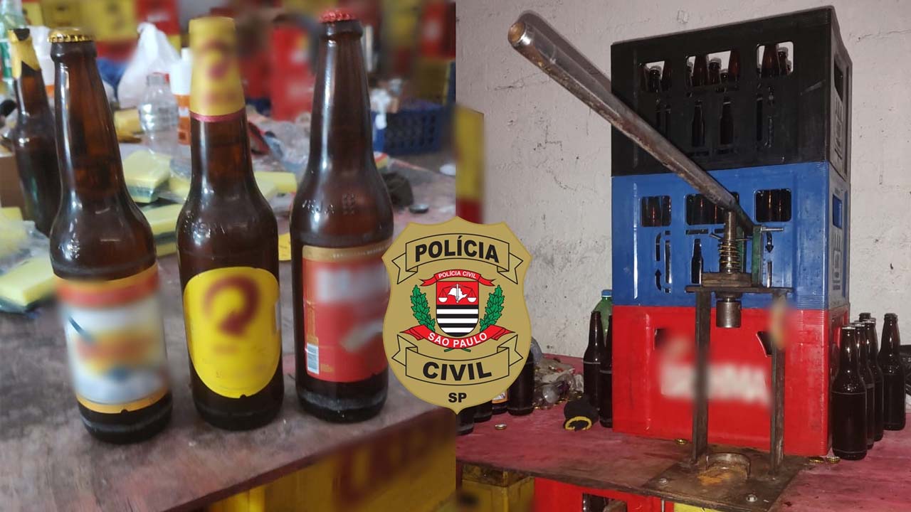 Grupo responsável por falsificar cervejas é desarticulado pelo Deic em São Paulo