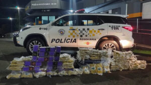 Motorista é preso com mais de 40 kg de maconha e skunk em Santa Cruz do Rio Pardo