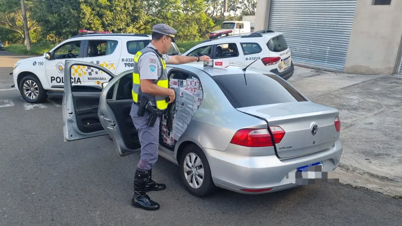 Polícia apreende 15 mil maços de cigarros contrabandeados e prende suspeito em Piracicaba