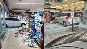 Motorista perde controle e carro invade supermercado Jaú-Serve em Jaú