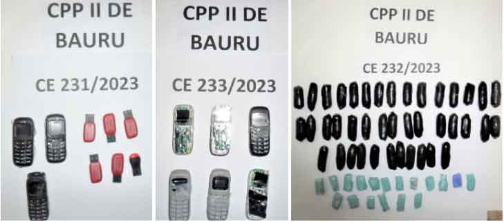 Presos de Bauru engolem entorpecentes, celulares e pen-drives