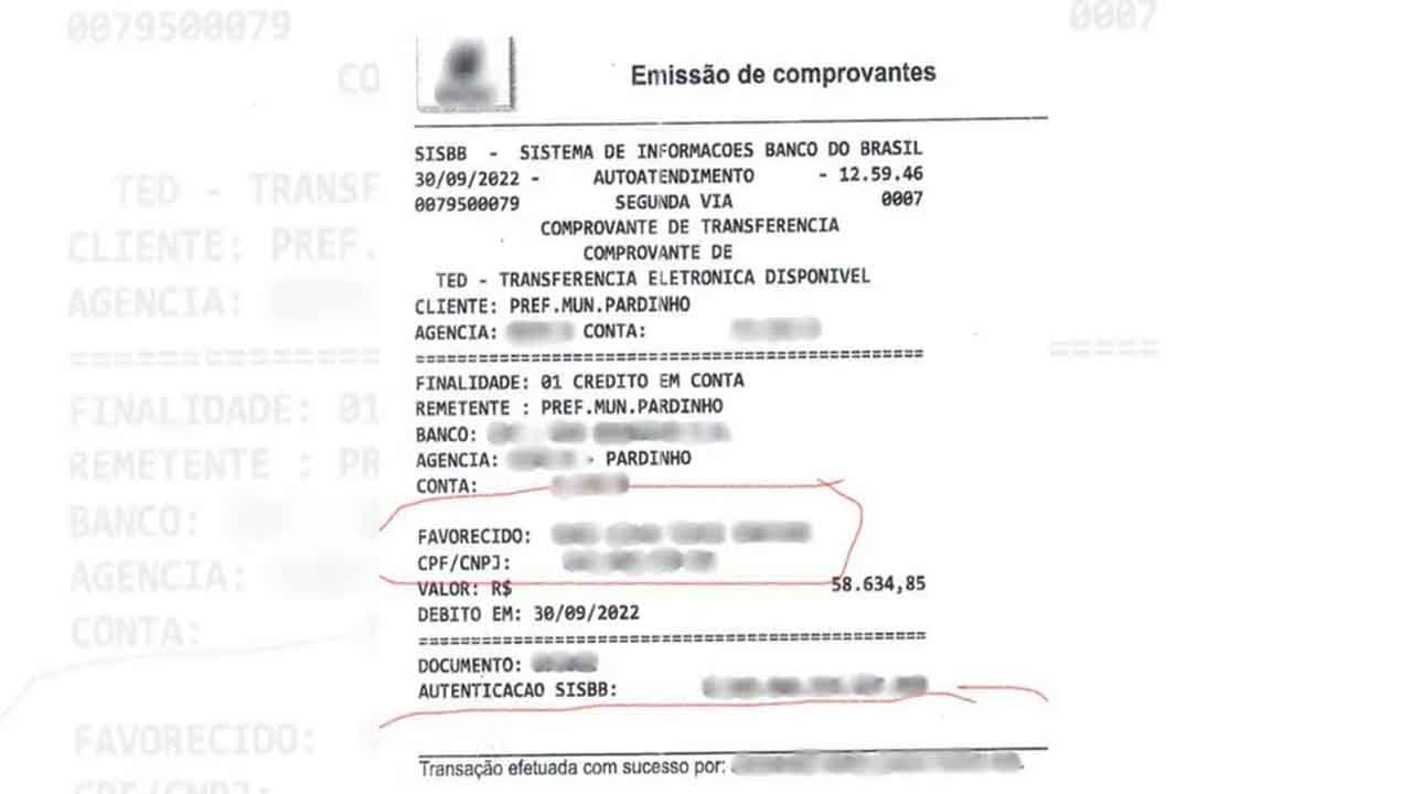 Prefeitura investiga servidora que fez transferência bancária de quase R$ 60 mil para própria conta em Pardinho