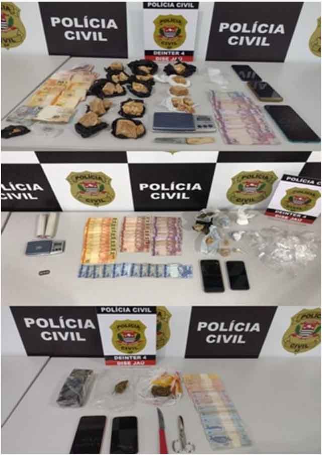 1 Operacao contra o trafico de drogas prende 4 criminosos em Jau