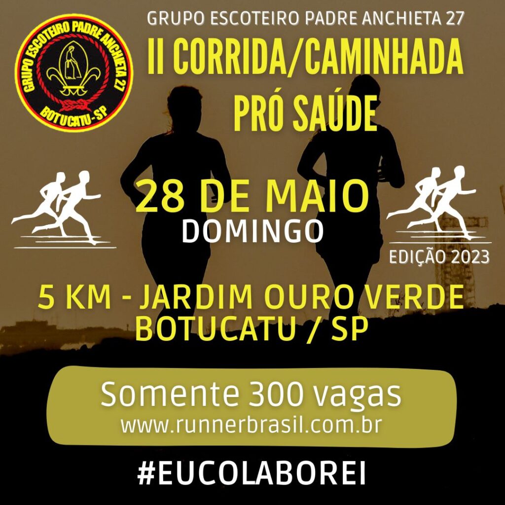 II Corrida e Caminhada Solidária Pró Saúde em Botucatu acontece dia 28