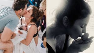 Mãe que postou foto beijando filha sem vida teve um bebê "arco-íris"